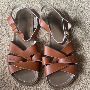 Salt Water Sandals by Hoy Brown Strappy Leather Girl’s / Women’s Sandals